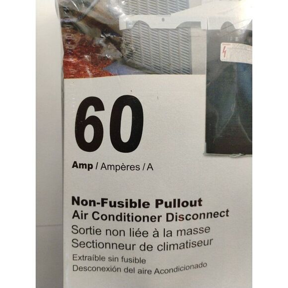 Eaton 8064 Non-Fusible Pullout AC Disconnect Outdoor 60A 240VAC 1Phase 2Wire - Picture 6 of 14